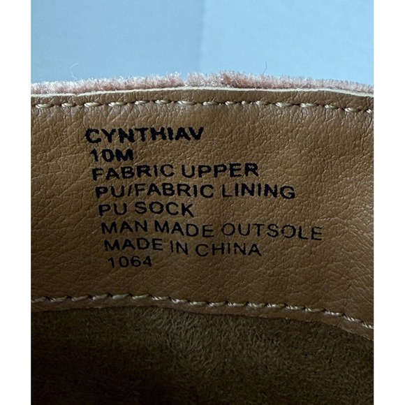 Steve Madden‎ Women's Sz 10M CYNTHIAV Pink Velvet Ankle Bootie Blush Block Heel - Picture 7 of 9